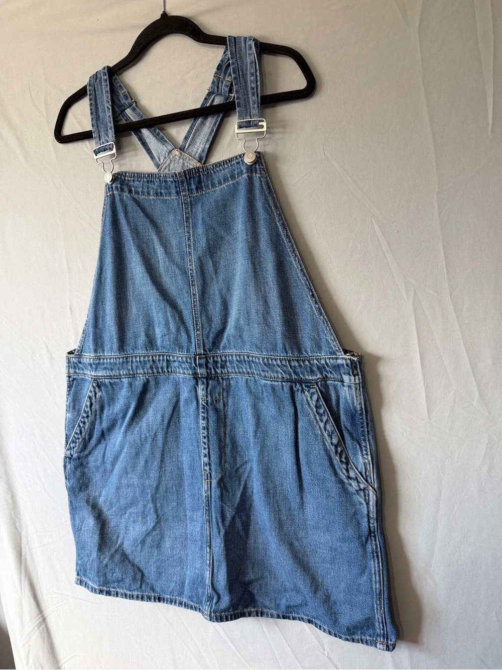 GAP Light Blue Denim Overall Mini Dress - Picture 3 of 8